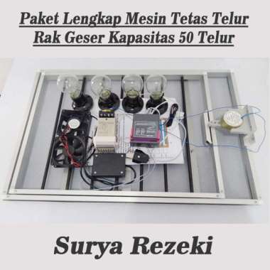 ALAT KOMPONEN MESIN TETAS RAK GESER OTOMATIS LENGKAP KAPASITAS 50 TELU