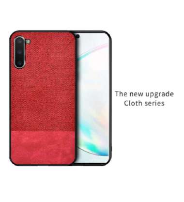 TRIPLEDI Case Samsung Galaxy Note 10 Plus Casing Fabric Mix Softcase Cover Soft Silicone Cloth Canva