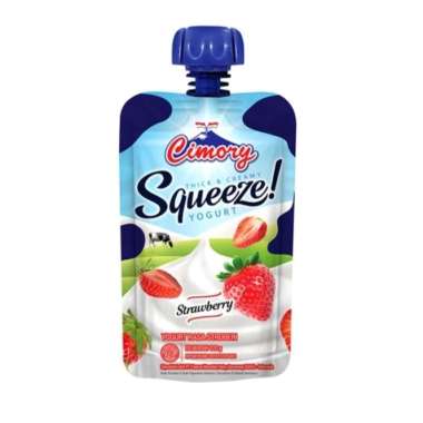 Promo Harga Cimory Squeeze Yogurt Strawberry 120 gr - Blibli