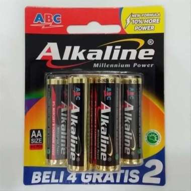ABC Baterai Batere Baterei AA A2 ABC Alkaline 1.5V (4+2)