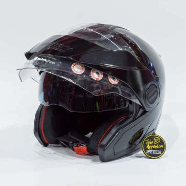 Nolan N405 Classic Helm Half Face L Black Glossy