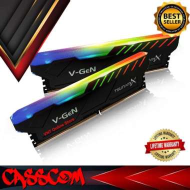 RAM DDR4 V-GeN TSUNAMI X 32GB 2666MHz CL15 (2X16GB) RGB-V GAMING VGEN CL16