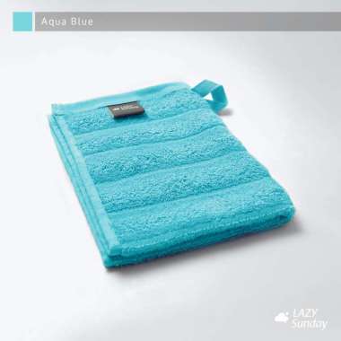 Handuk Kecil / Handuk Muka / Face Towel - Premium Towel 30x40 cm - LAZY Sunday Aqua Blue