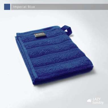 Handuk Kecil / Handuk Muka / Face Towel - Premium Towel 30x40 cm - LAZY Sunday Imperial Blue