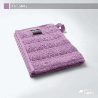 Handuk Kecil / Handuk Muka / Face Towel - Premium Towel 30x40 cm - LAZY Sunday Taro Milky