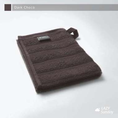 Handuk Kecil / Handuk Muka / Face Towel - Premium Towel 30x40 cm - LAZY Sunday Dark Choco