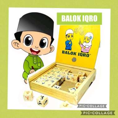 MAINAN EDUKASI ANAK KAYU - BALOK IQRO KAYU PINUS - MAINAN ANAK PEREMPUAN - ANAK LAKI - KADO ULANG TA