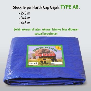 TERPAL PLASTIK A8 Ukuran 4x6 Meter Merk CAP GAJAH