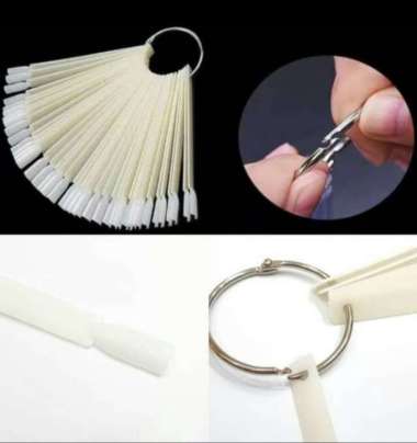 Display Kuku Palsu 24 pcs / False Nail Fan / Color Chart Kuku 50 Pcs