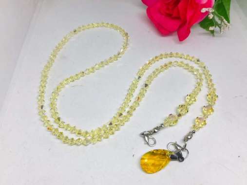 Strap Kalung Tali Gantungan Lanyard Masker Swarovski Ori