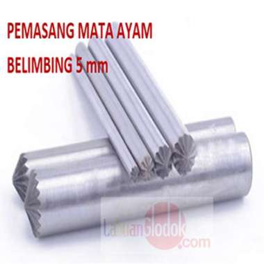 Plong Kulit Bentuk Belimbing 5mm-plong Bunga-Plong Belimbing-Plong/Pembolong Belimbing 5mm