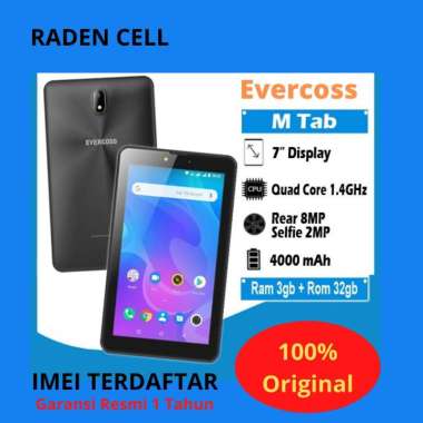 Evercoss Mtab 7 Ram 3/32 GB Tablet Android 4G LTE Murah Tab Android 4G LTE Murah Garansi Resmi 1 Tah