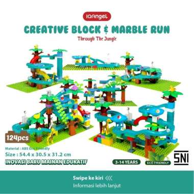 IQ Angel Creative Block & Marble Run Toys - Through The Jungle Lego Duplo