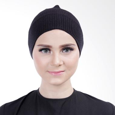 Cantik Kerudung Lizzie Inner Rajut Bandana - Black