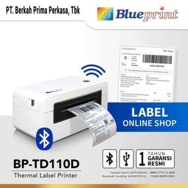 BLUEPRINT Printer Barcode Thermal/Label Resi A6 TD110D USB+Bluetooth