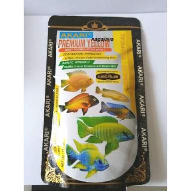 Pelet Akari premium yellow cichlid 100 gr 1 mm pelet ikan siklit