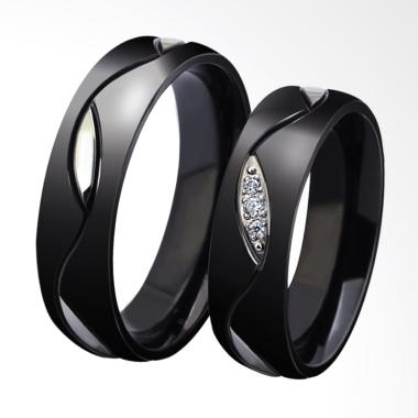 CDHJewelry Titanium Anti Karat CC08 ... le [Female 7 dan Male 10]
