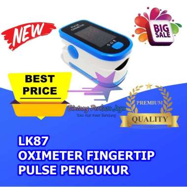 LK87 Oximeter Fingertip Pulse Pengukur Kadar Oksigen Detak Jantung LED