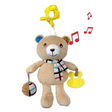 Pumpee Pull String Toy - Classic Cream Bear