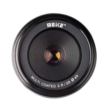 Meike 28mm APS-C F2.8 Ultra Wide 4/ ... less Lensa Kamera - Hitam