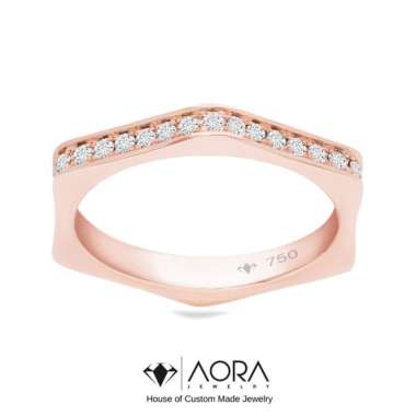 Cincin emas berlian AORA 6LR268 (GHANIA RING)