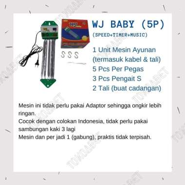 PAKET ELEKTRIK TIANG AYUNAN BAYI EPOXY MESIN AYUN GT BABY WJ BABY SANXIXING KAIN KELAMBU AYUNAN TOKO