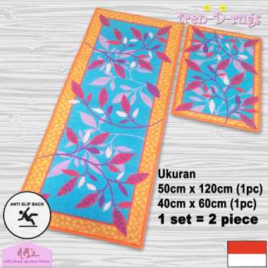 Tren-D-rugs Karpet keset kaki bunga ruang tamu shower kamar mandi dapur set panjang lorong runner ko