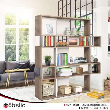 Rak Buku Pembatas Ruangan Modern dan Minimalis