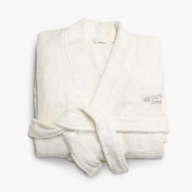Classic Bathrobe / Kimono Handuk LAZY Sunday Off White