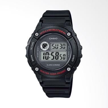 Casio W-216H-1AVDF Digital Jam Tangan Wanita - Black Black