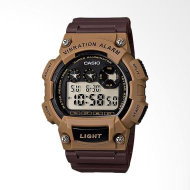 CASIO W-735H-5AVDF Standard Vibration Alarm - Brown Brown