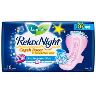 Promo Harga Laurier Relax Night 30cm 16 pcs - Blibli