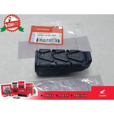 Honda Genuine Part Karet Footstep Depan Sonic 150R Megapro Monoshock Supra Gtr 150 Asli Black