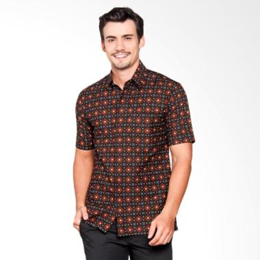 Batik Heritage Katun Bintang Slim Fit Batik Pria - Hitam
