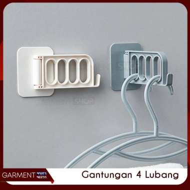 Gantungan Dinding Baju Lipat Magic Hanger Tempel Gantung Tembok Kunci Gantung Putih