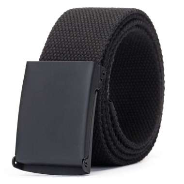 Ikat pinggang canvas black buckle 