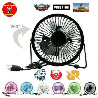 Kipas Angin Besi Kecil USB 5inch/ Kipas Angin Gamers/ Kipas Angin Mini/ Kipas Angin Game Hp HITAM