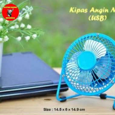 Kipas Angin Besi Kecil USB 5inch/ Kipas Angin Gamers/ Kipas Angin Mini/ Kipas Angin Game Hp BIRU