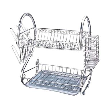 Harga Rak Piring Stainless Steel Untuk Kitchen Set rak piring 2 tingkat stainless