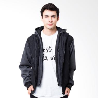 Evio Jaket Hoodie Pria - Black 149