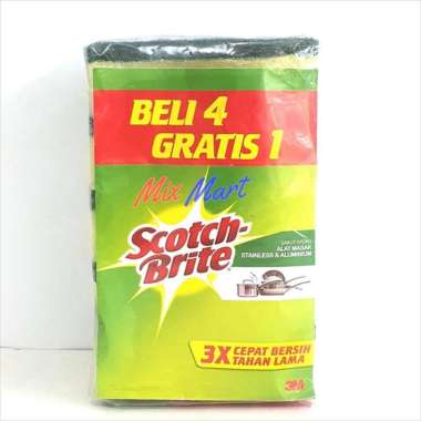 3M Scotch Brite Sabut Hijau Sponge Cuci Piring