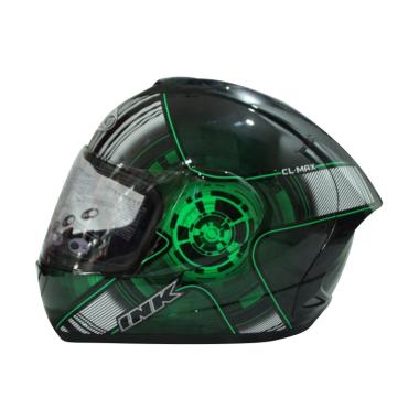 Helm Full Face INK CL-Max #4 Black/Green Fluo