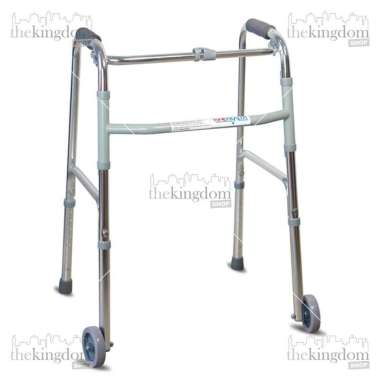 Onemed FS912L Roda Depan Walker Lansia Alat Bantu Jalan Manula Tongkat Roda Lipat Wheel