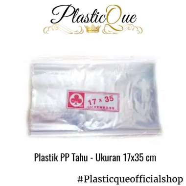 Kantong Plastik PP 17x35cm 17x35 cm Tipis Bening Transparan Tahu Food Grade Makanan 1 Ikat 5 Pack Ti