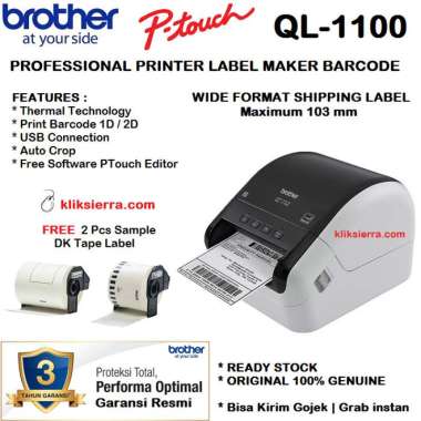 Jual BROTHER QL-1110NWB PTouch Printer Label Barcode QL1110 ...