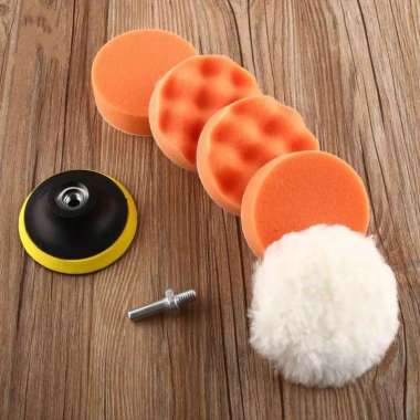 7pcs Busa Pad Buff kit Drill Adapter Poles Mobil 7 buffing mobil 3 inch spons body compound kompon