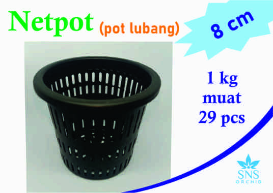 Netpot 8 cm Pot Gantung Anggrek Bunga Gantung Jaring Net Pot Tanaman hias Dendro Catleya Bulan Vanda