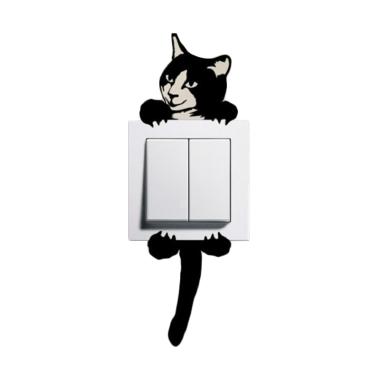 Promo OEM Mata Kucing Dekorasi Tombol Lampu Saklar Wall Sticker 