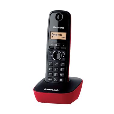 Telepon Wireless Panasonic KX-TG161 ... reless Rumah Kantor - Red