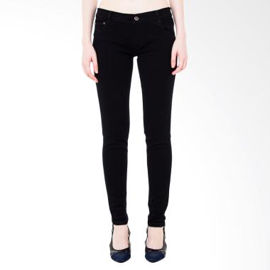 Nuber Dahlia Ladies Mid Jeans Fit Stretch Celana Jeans Wanita - Black